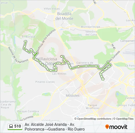 510 Bus Line Map