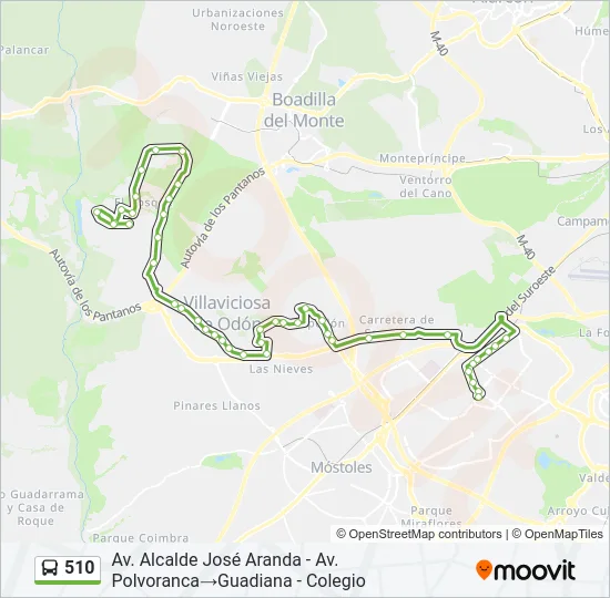 510 Bus Line Map