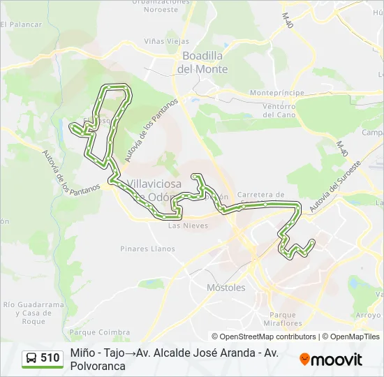 510 Bus Line Map