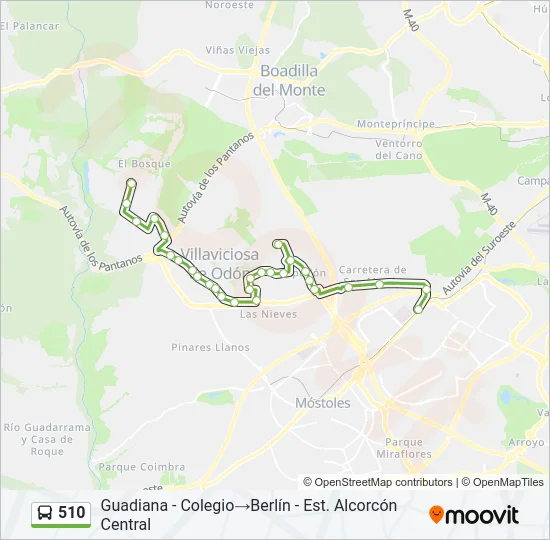 510 Bus Line Map