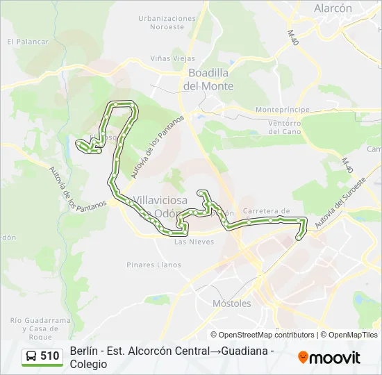 510 Bus Line Map