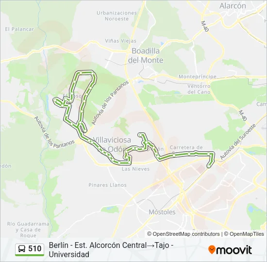 510 Bus Line Map
