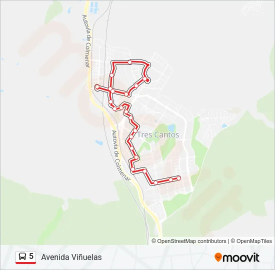 5 Bus Line Map