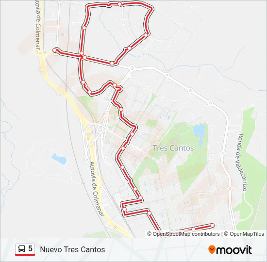 5 Bus Line Map