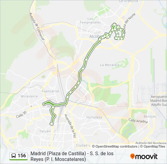 156 Bus Line Map