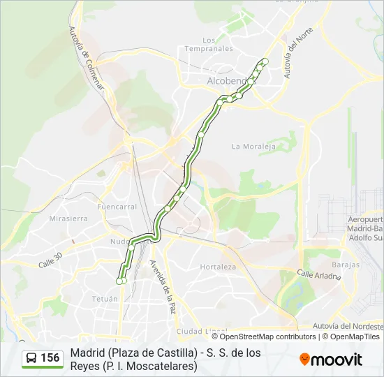 156 Bus Line Map
