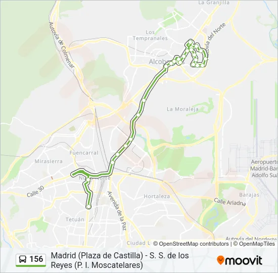 156 Bus Line Map