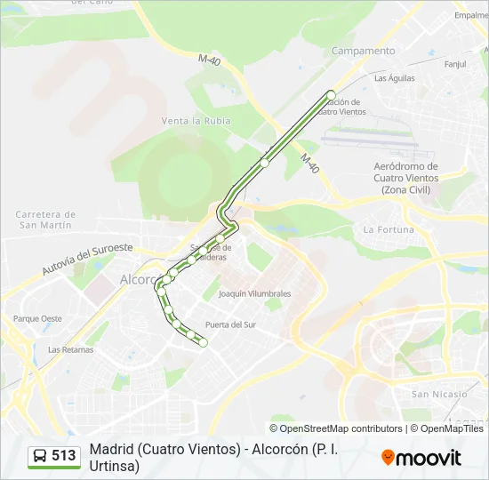 513 Bus Line Map