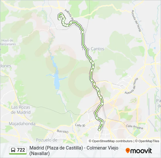 722 Bus Line Map