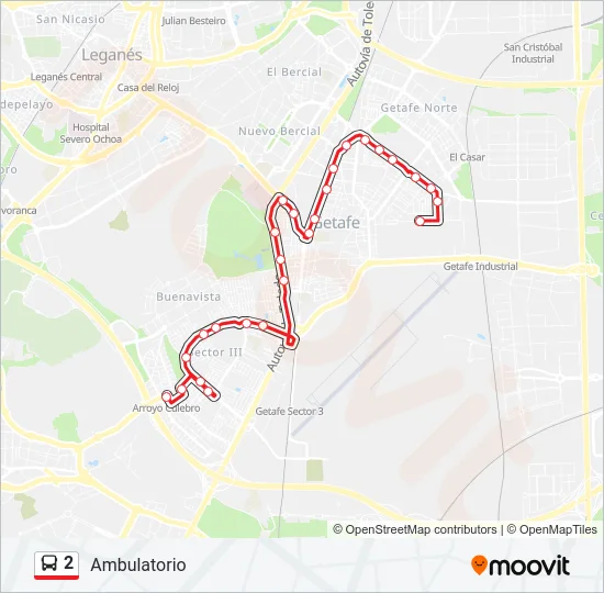 2 Bus Line Map