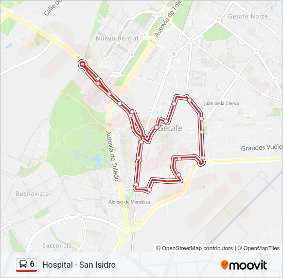 6 Bus Line Map