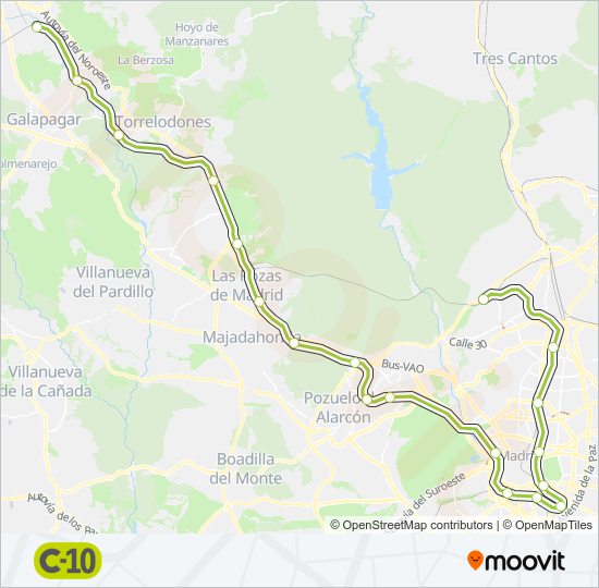 C10 Train Line Map