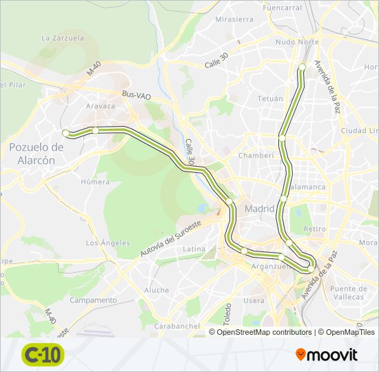 C10 Train Line Map