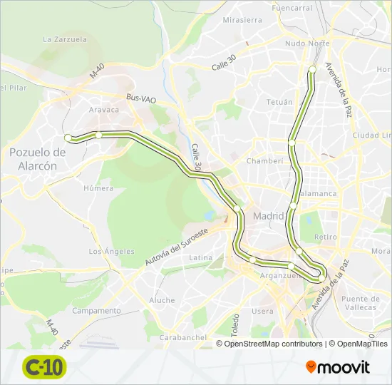C10 Train Line Map
