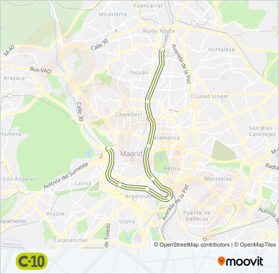 C10 Train Line Map