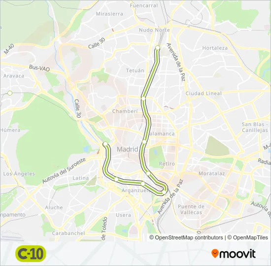 C10 Train Line Map