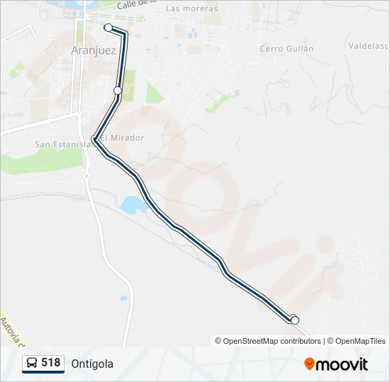 518 Bus Line Map