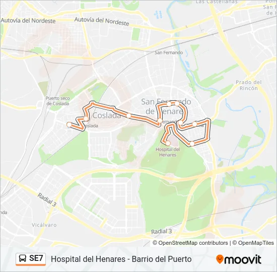 SE7 Bus Line Map