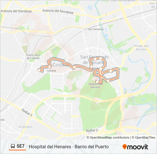 SE7 Bus Line Map