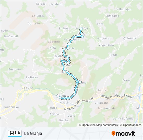 LA bus Mapa de línia