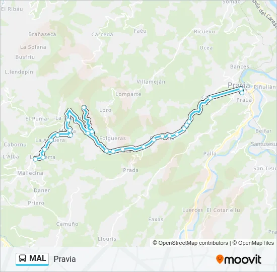 MAL Bus Line Map
