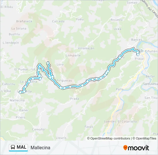MAL Bus Line Map