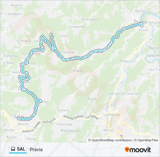 SAL Bus Line Map
