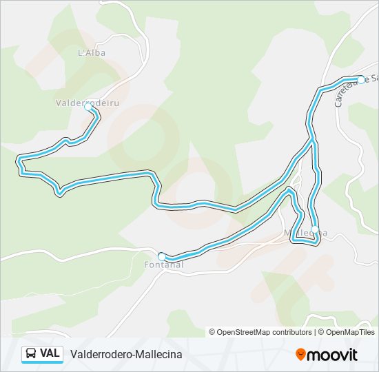 Mapa de VAL de autobús