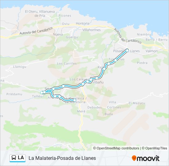 LA bus Mapa de línia