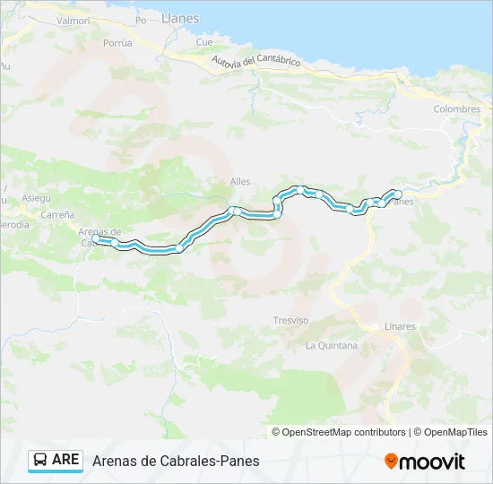 ARE Bus Line Map