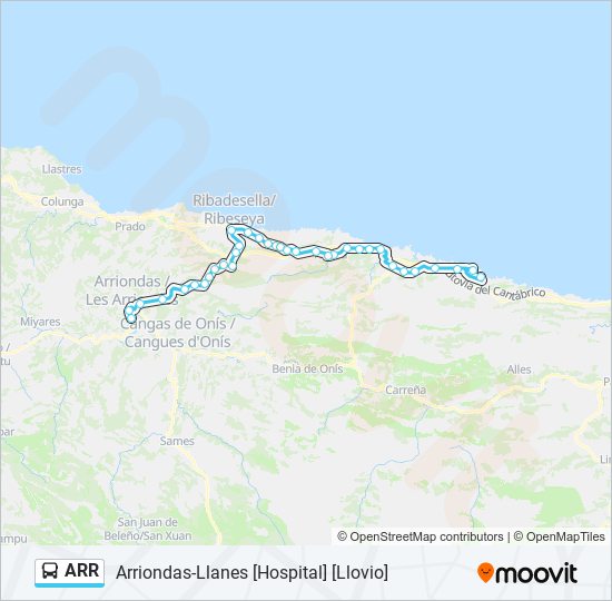 Mapa de ARR de autobús