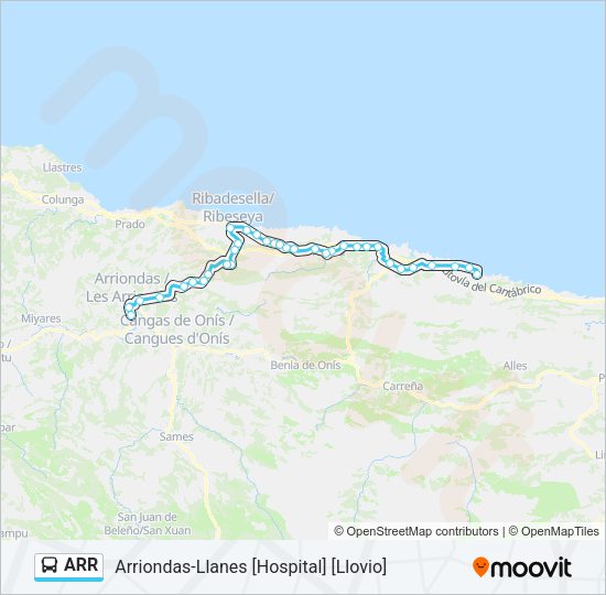 Mapa de ARR de autobús