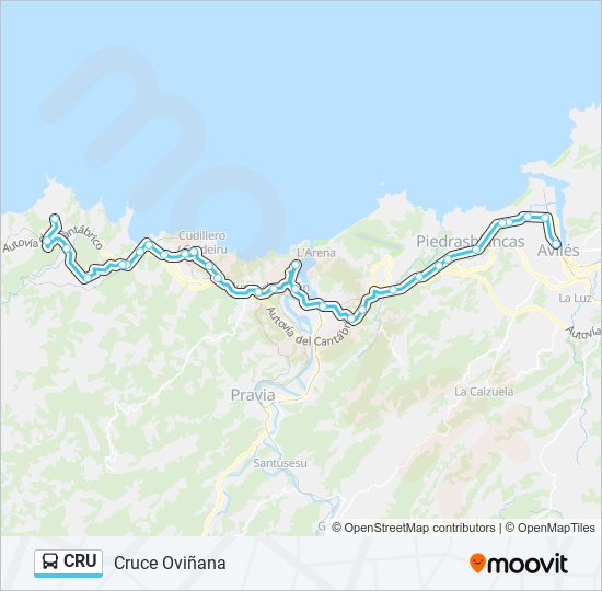 Mapa de CRU de autobús