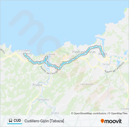 CUD Bus Line Map