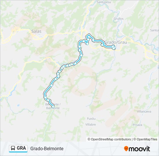 Mapa de GRA de autobús