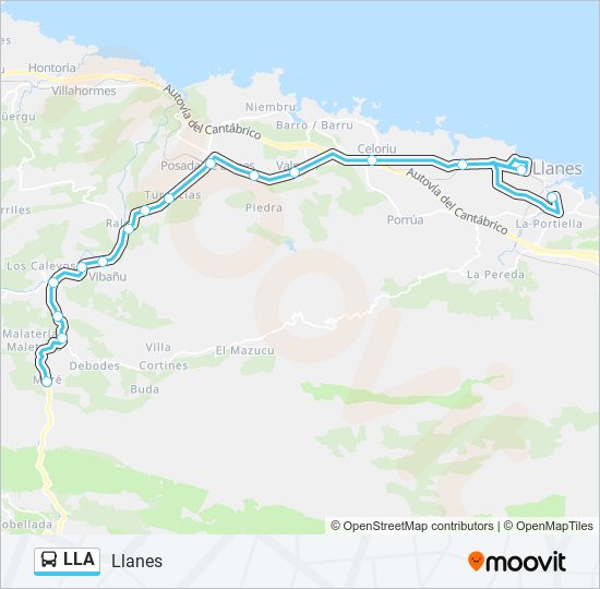 LLA bus Line Map