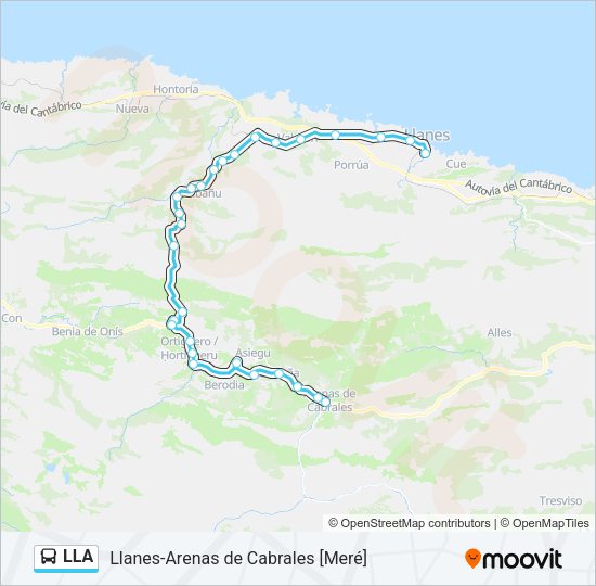 Mapa de LLA de autobús