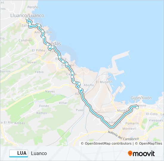 Mapa de LUA de autobús