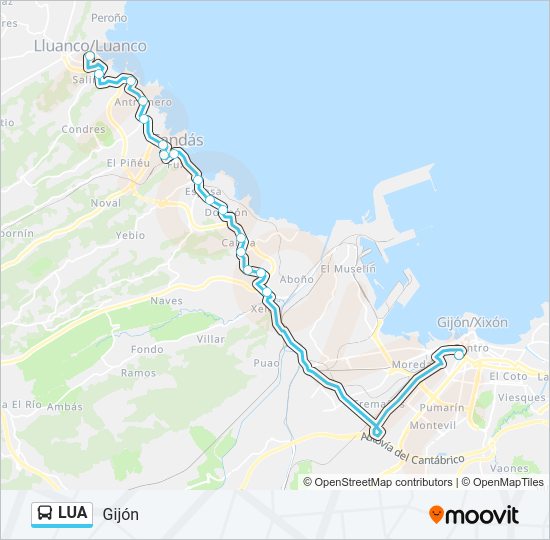 Mapa de LUA de autobús