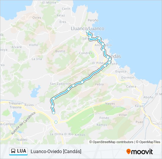 Mapa de LUA de autobús