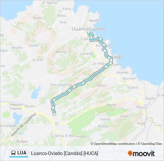 LUA bus Mapa de línia