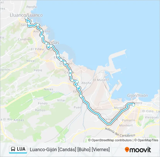 LUA bus Mapa de línia