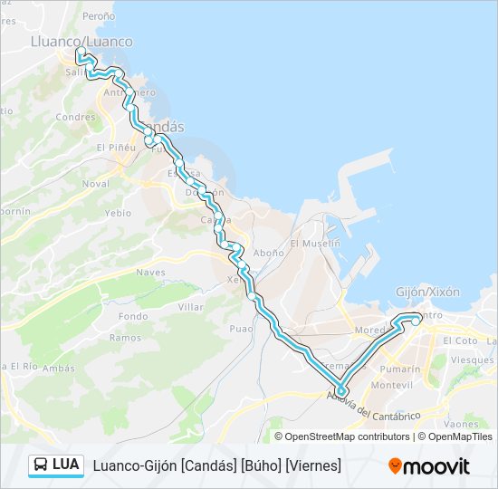 Mapa de LUA de autobús