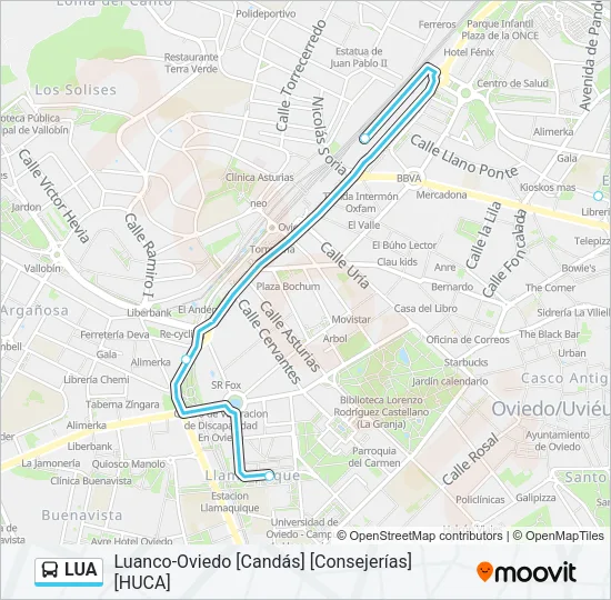 LUA Bus Line Map