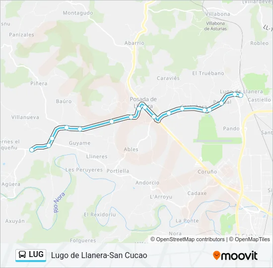 LUG Bus Line Map