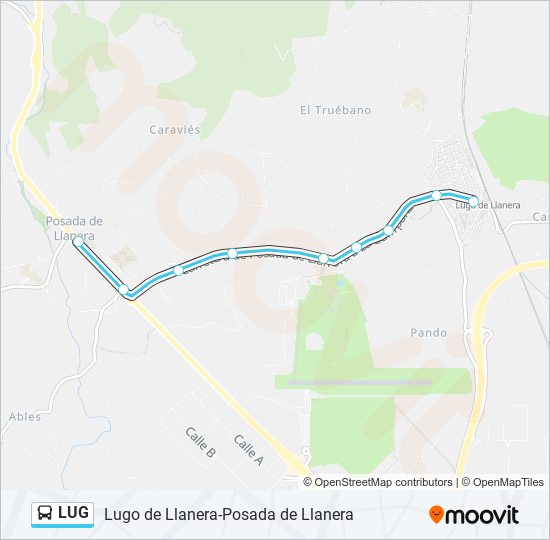 LUG bus Mapa de línia