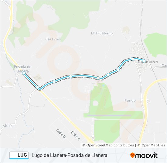 LUG bus Mapa de línia