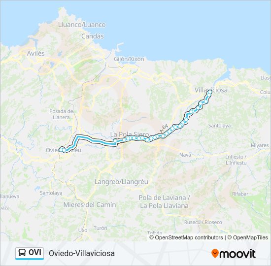Mapa de OVI de autobús