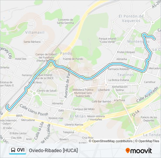 OVI bus Mapa de línia