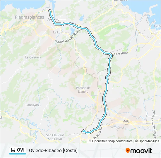 OVI Bus Line Map